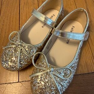 Felix & Flora Shimmering Gold Kids Dress Shoes